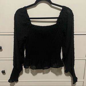 Black Ruched Top